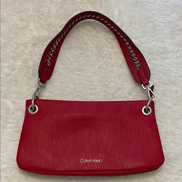 Calvin Klein Women's Raya Faux Leather Convertible Demi Handbag - Picture 8 of 15